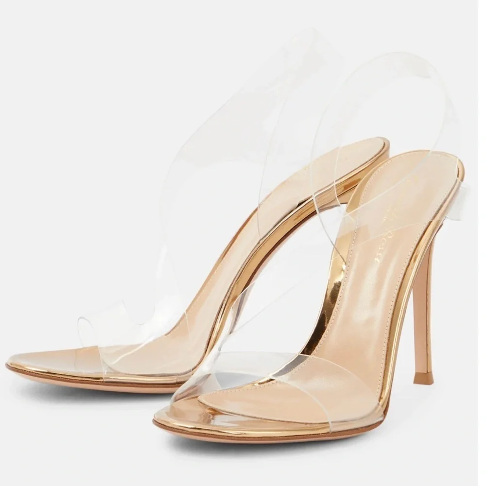 GIANVITO ROSSI Metropolis  PVC slingback sandals